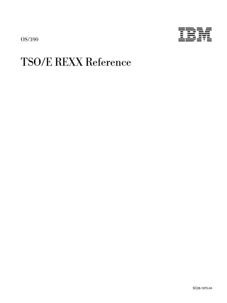 OS/390 TSO/E REXX Reference Guide | PDF | Parameter (Computer ...