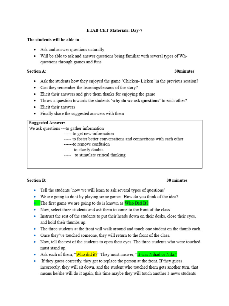 Engaging Materials Day 7 | PDF | Learning