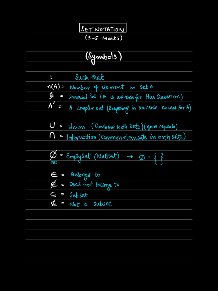 Set Notation and Venn Diagram With Shading and Scenarios | PDF ...