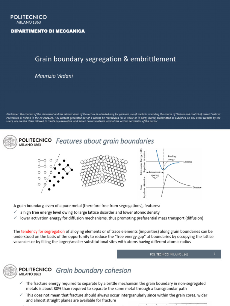 Grain Boundary Segregation in Metals | PDF | Crystallite | Phases Of Matter