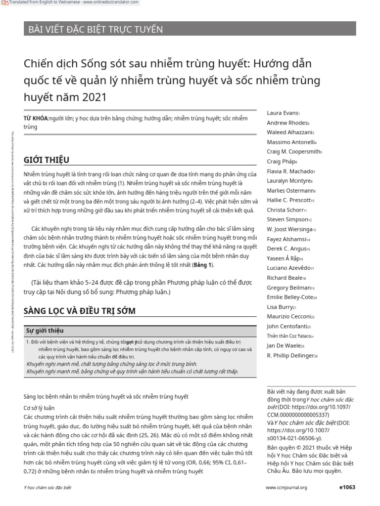 2021 Surviving Sepsis Campaign 21.en - VI | PDF