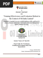 Training Effectiveness and Evaluation Method