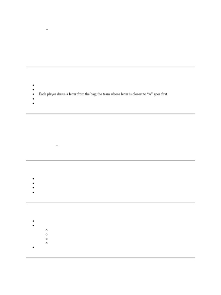 Scrabble Game Rules and Scoring Guide | PDF