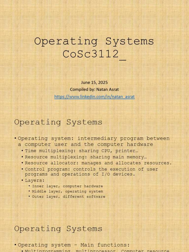 Natan's Deadlock in Operating Systems | PDF | Process (Computing ...