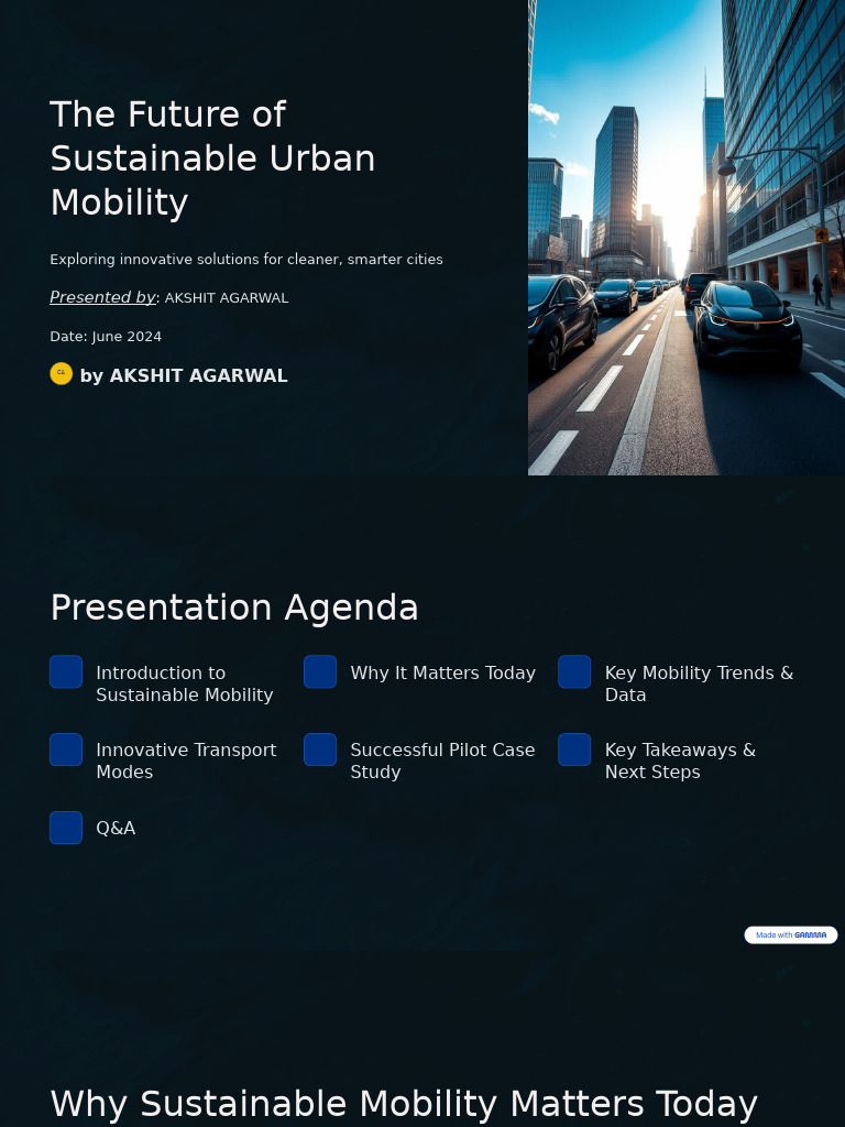 The Future of Sustainable Urban Mobility | PDF | Sustainable Transport ...