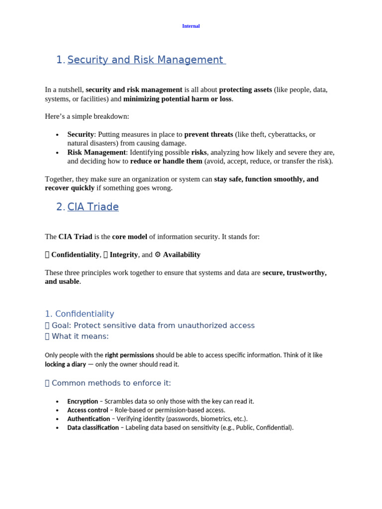 Security and Risk Management Overview | PDF | Information Security ...
