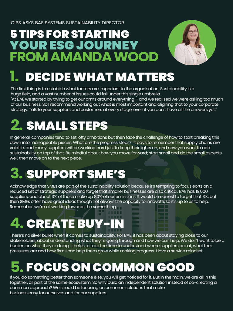 5 Tips For Starting Your ESG Journey | PDF