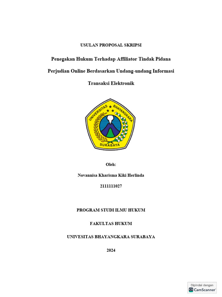 Penegakan Hukum Perjudian Online | PDF