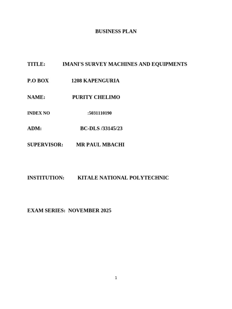 Purity's Business Plan | PDF | Banks | Pricing