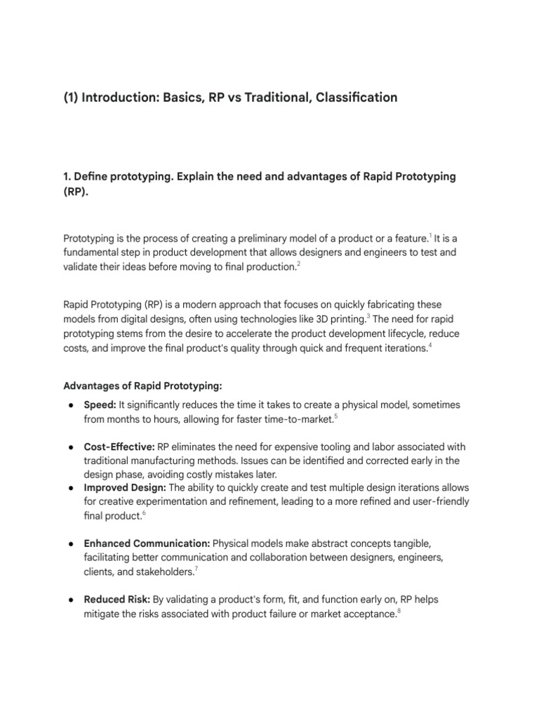 Understanding Rapid Prototyping Basics | PDF | 3 D Printing | Secondary ...