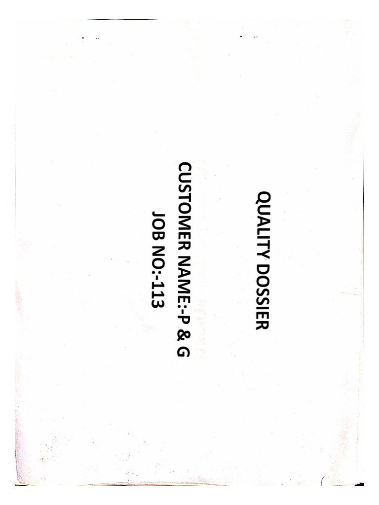 01-j113 Quality Dossier | PDF | Length