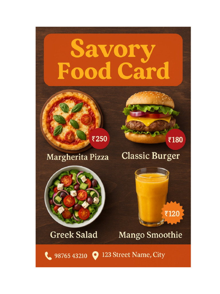 Food Card Poster | PDF