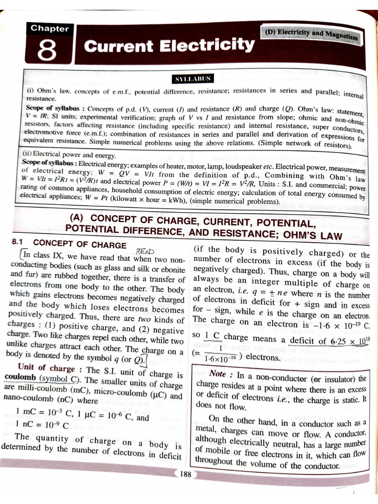 ICSE Class 10 Selina Physics Chapter 8 | PDF