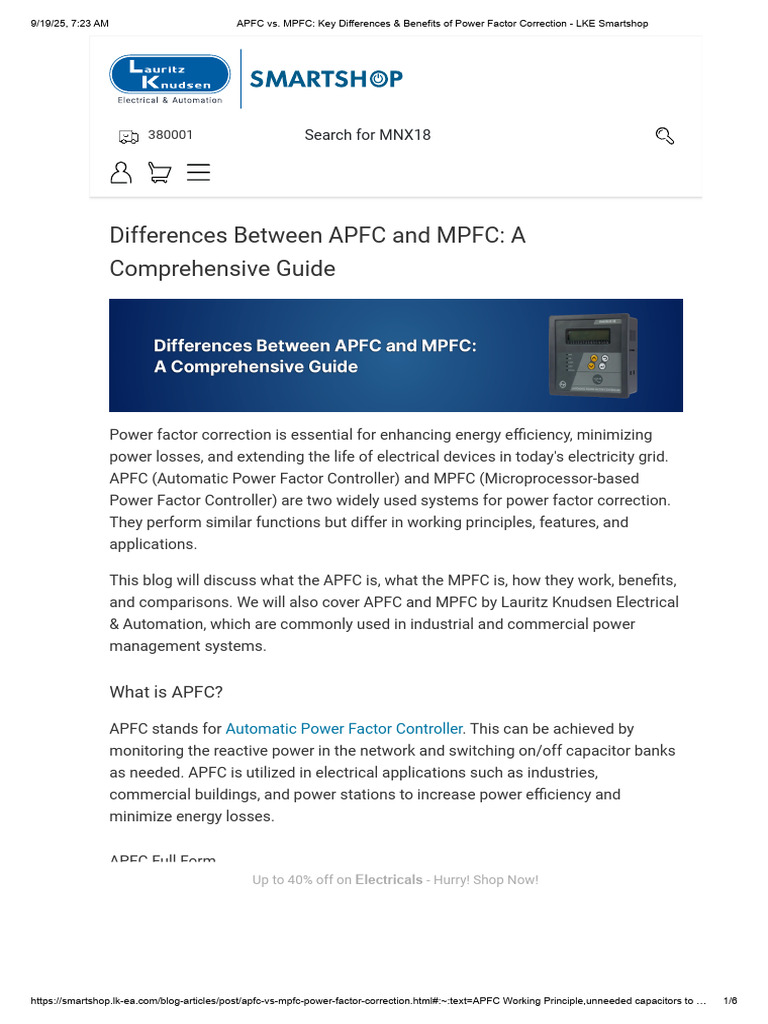 APFC vs MPFC: Key Differences Explained | PDF | Power (Physics ...