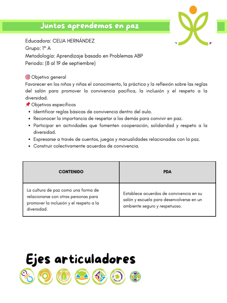 Cultura de Paz y Convivencia Escolar | PDF | Inclusión (Educación) | Paz