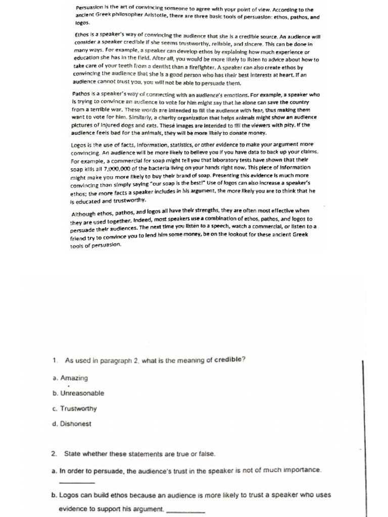 Comprehension Passage 2 | PDF