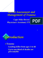 Initial Assessment and Management of Trauma: Capt. Mike Bevers Physician's Assistant, 173 MDF