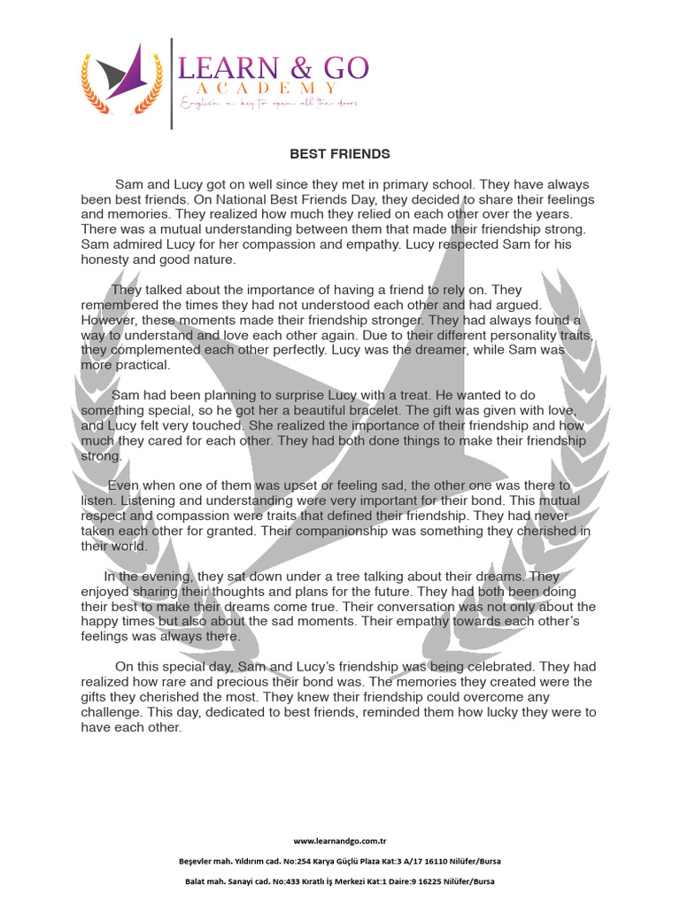 Best Friends | PDF | Friendship | Love