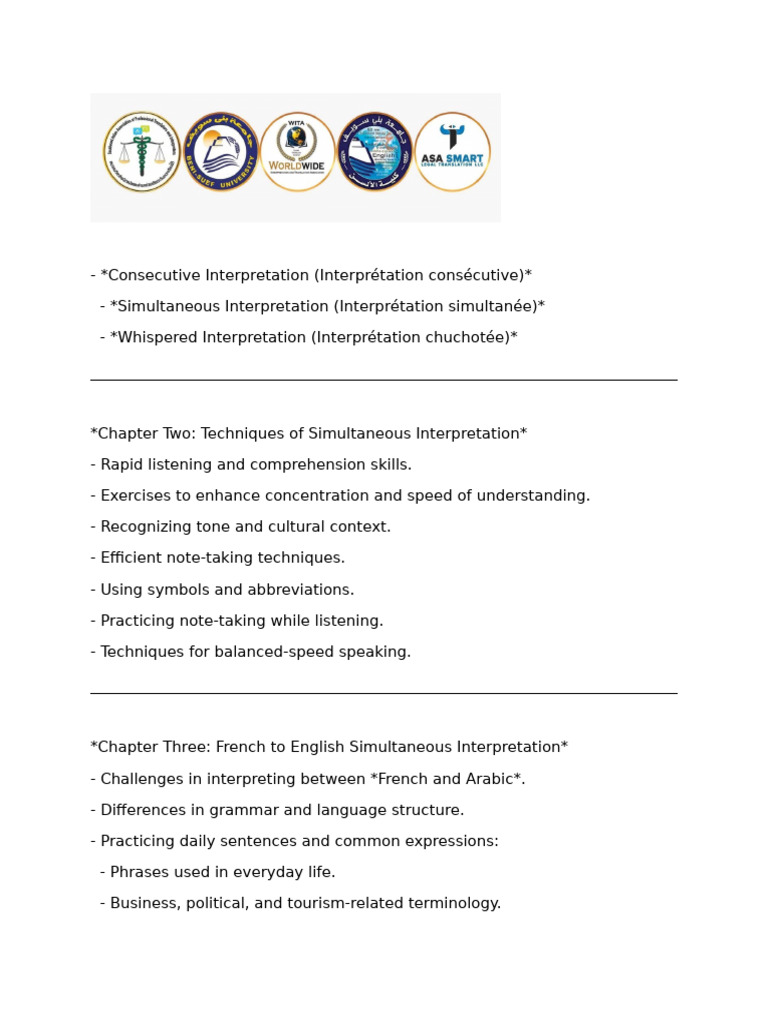 Simultaneous Interpretation Techniques Guide | PDF | Language ...