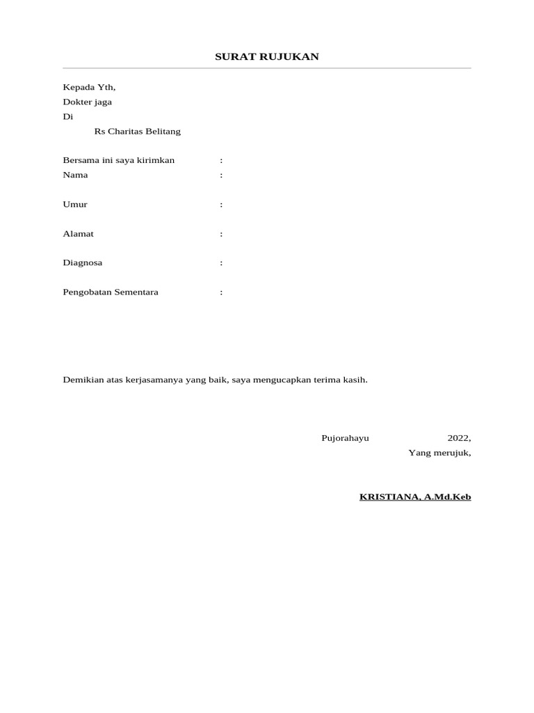 Surat Rujukan | PDF