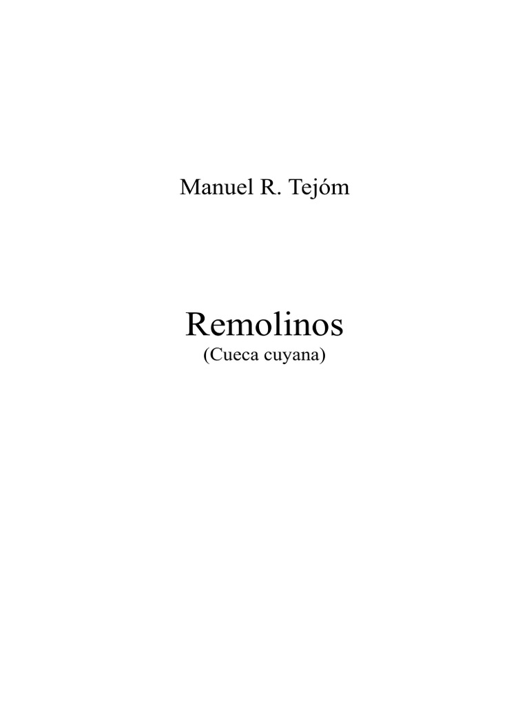 Remolinos: Cueca Cuyana de Tejóm | PDF