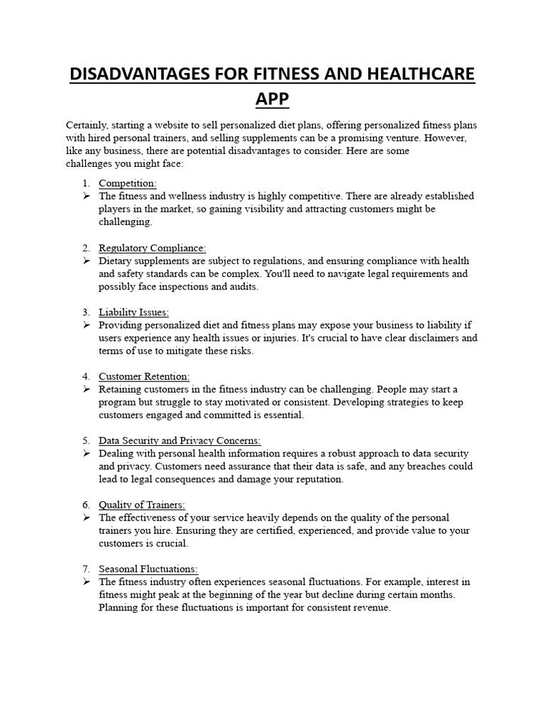 Challenges in Fitness App Ventures | PDF | Regulatory Compliance | Privacy