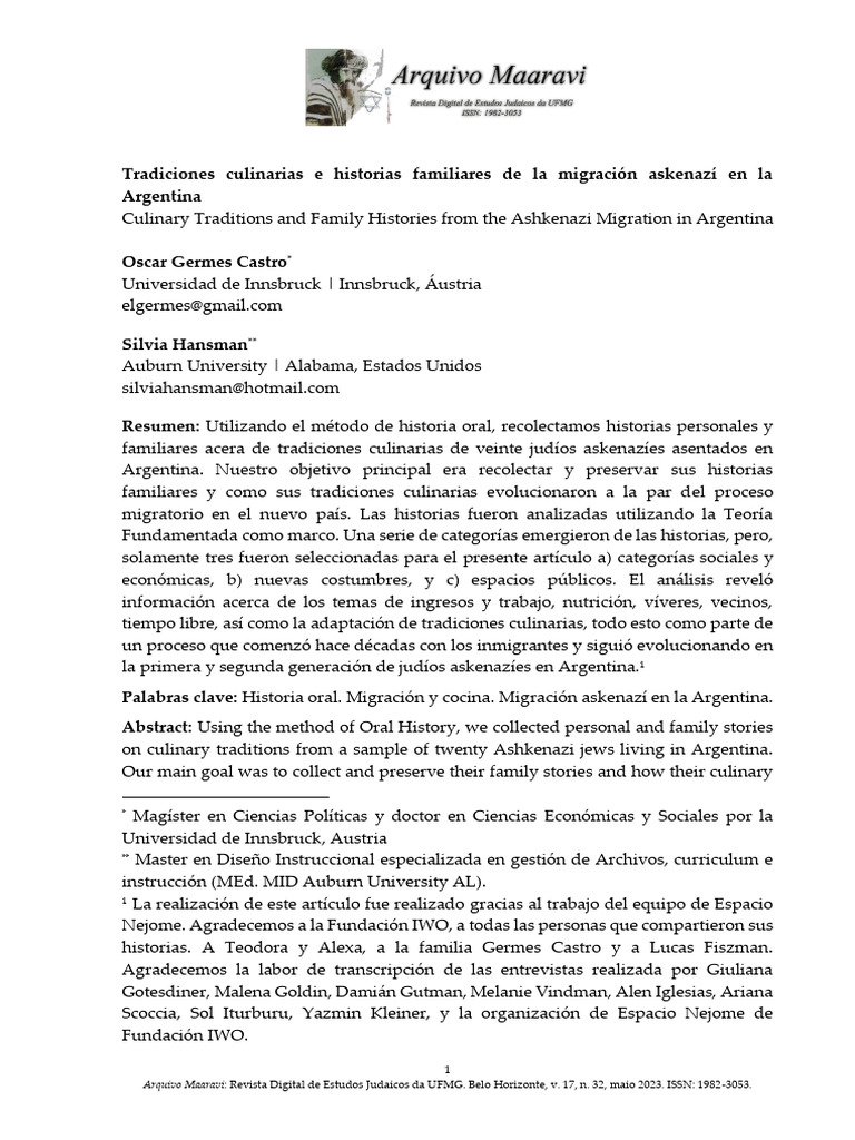 Artigo+Corrigido Tradiciones | PDF | Carne | filete