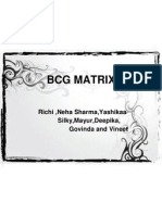BCG Matrix: Richi, Neha Sharma, Yashikaa Silky, Mayur, Deepika, Govinda and Vineet