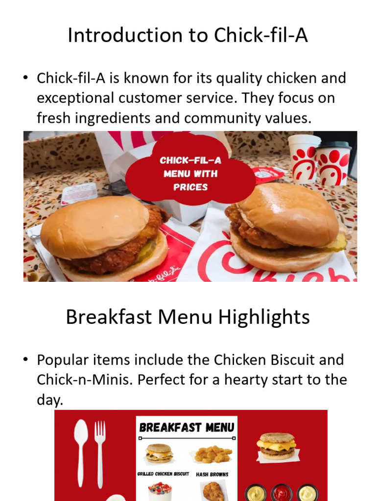 ChickFilA Menu Presentation | PDF