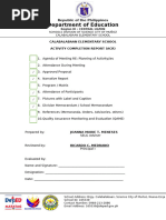 ACR Template for DepEd Activities | PDF