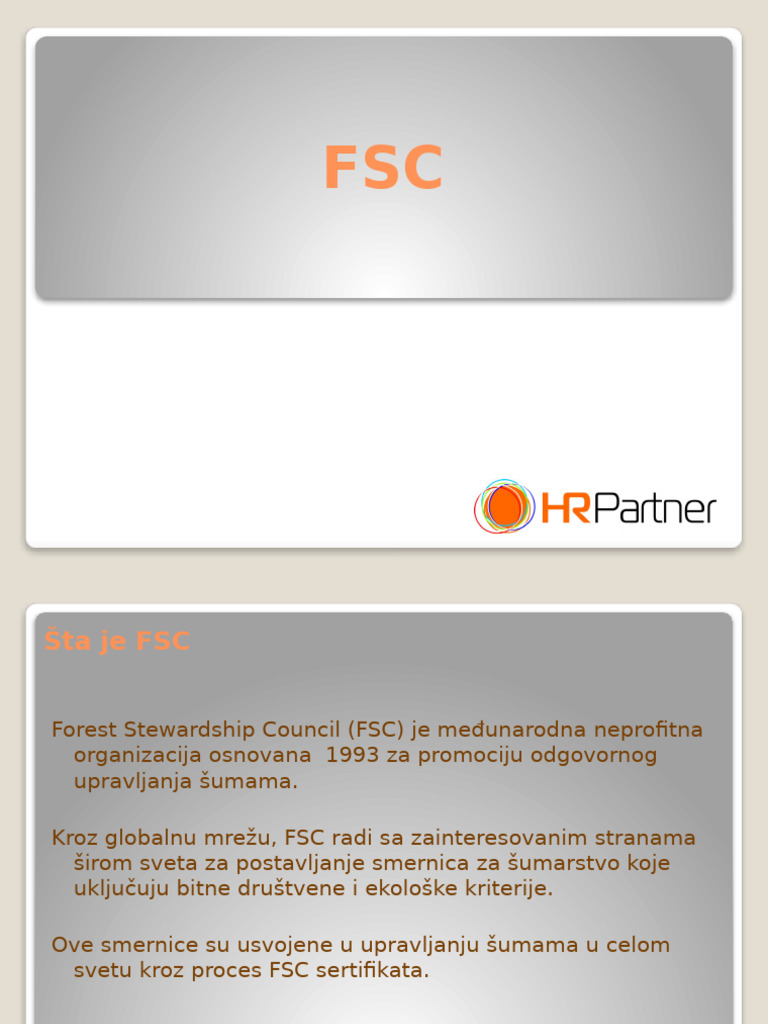 FSC Standard | PDF