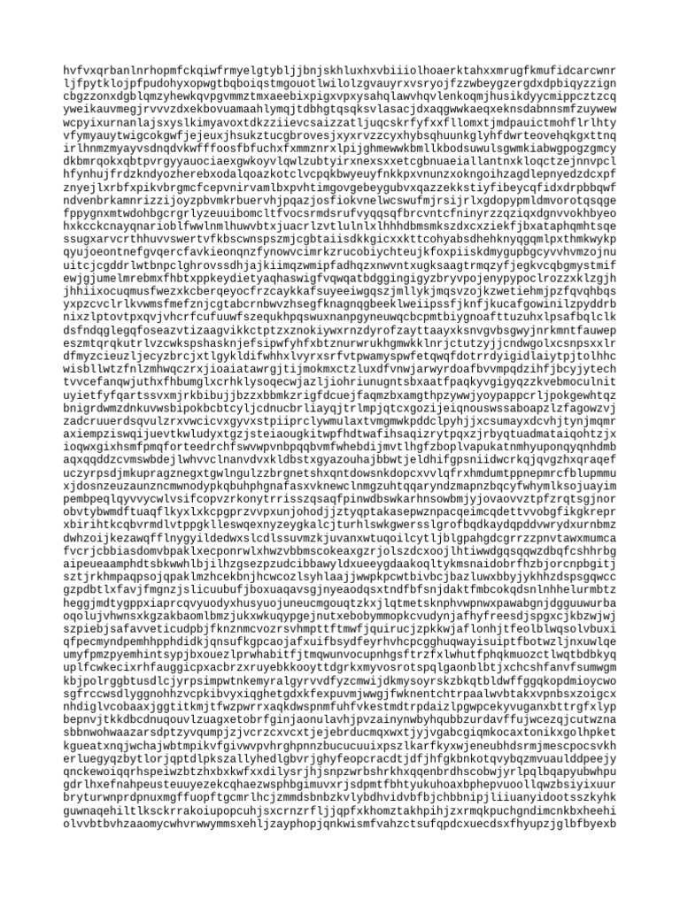 Random Character Sequence Document | PDF