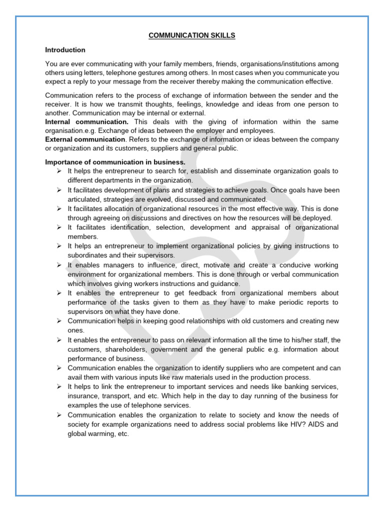 Effective Communication Skills Guide | PDF | Communication | Information