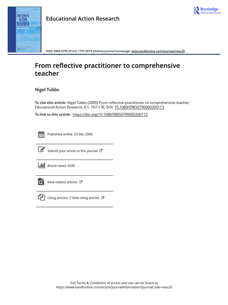 Reflective Practice in Teaching Dynamics | PDF | Reflective Practice ...