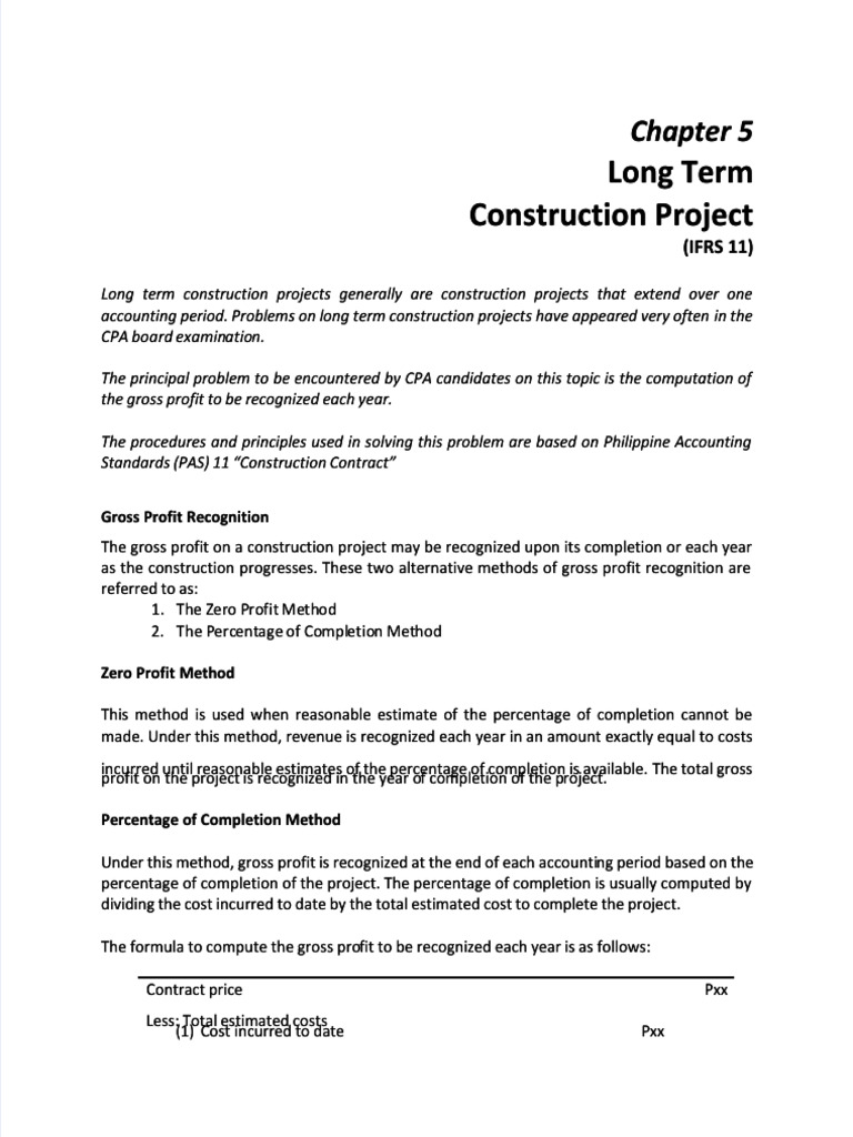 Long-Term Construction Project Accounting | PDF | Debits And Credits ...