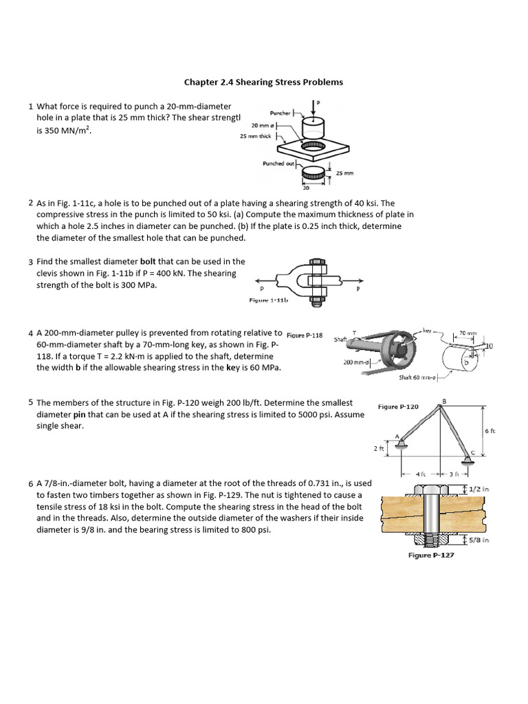 Shearing Stress Calculations and Limits | PDF