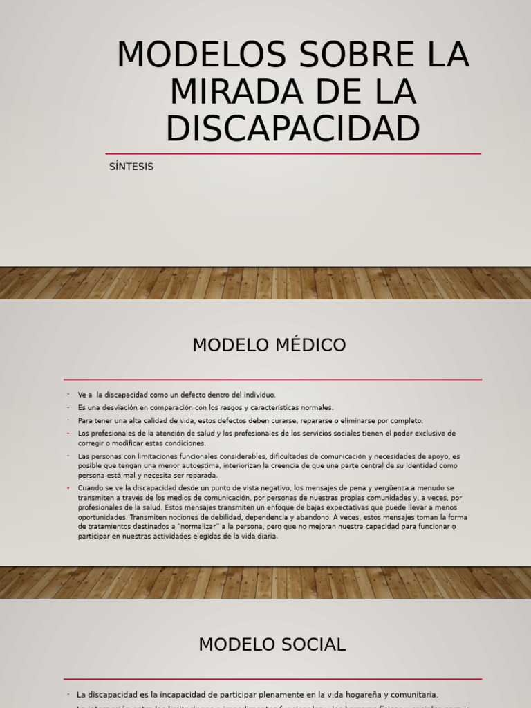 Modelos de Discapacidad: Médico y Social | PDF | Invalidez | Psicología ...