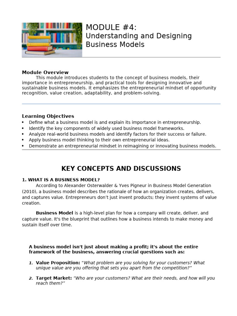 Designing Innovative Business Models | PDF | Business Model ...