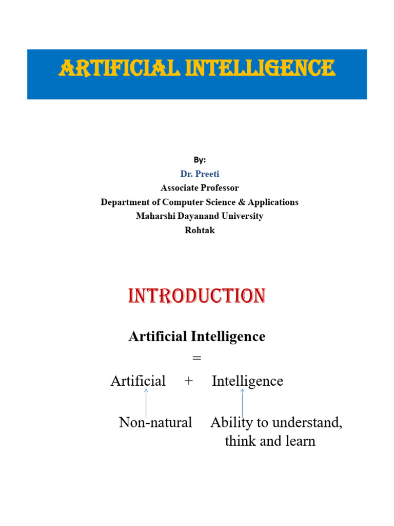 Understanding Artificial Intelligence Concepts | PDF | Intelligence (AI ...