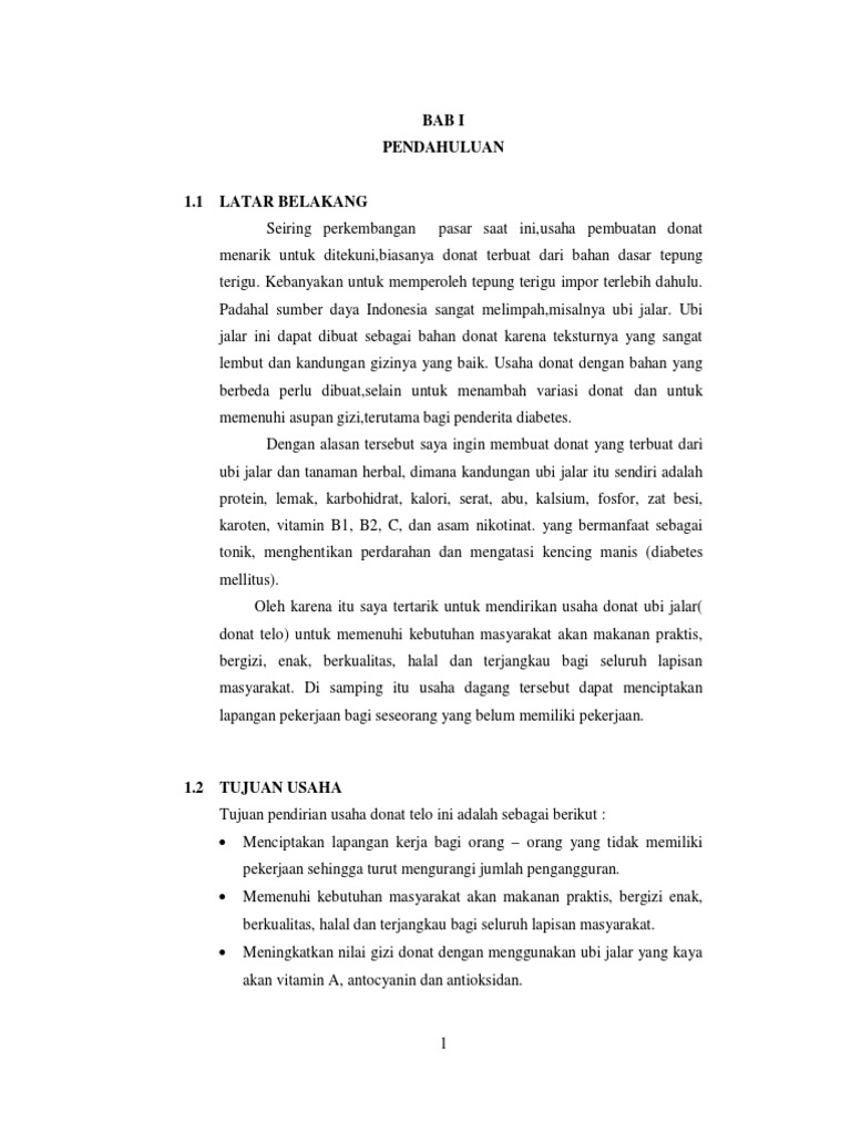 Proposal Kewirausahaan Donat Telo