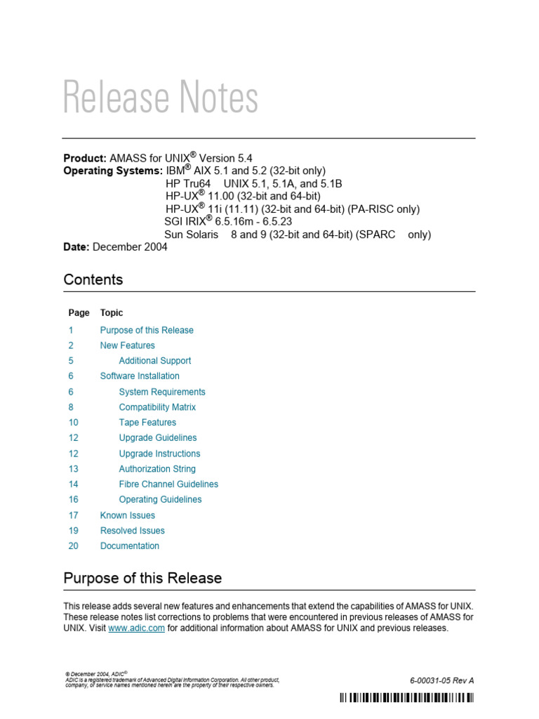 Release Notes: Product: Operating Systems | PDF | File System ...