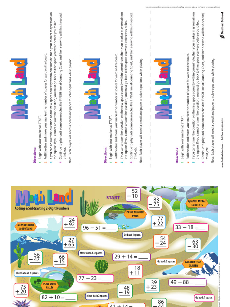 Math Board Game Instructions | PDF | Mathematics