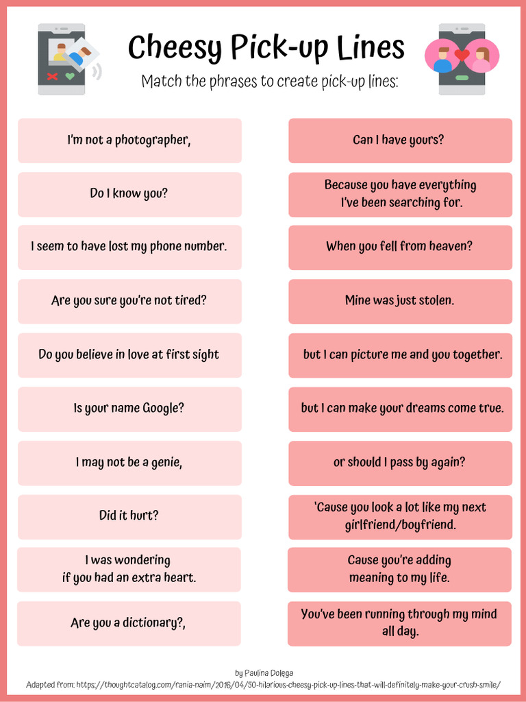 Cheesy Pick-Up Lines Collection | PDF