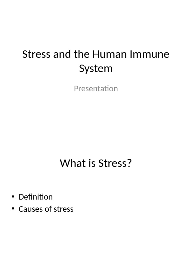 Stress Impact on Immune Health | PDF
