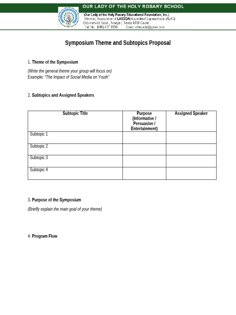Symposium Theme Proposal Overview | PDF