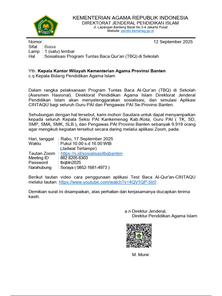 Sosialisasi Program TBQ di Banten | PDF