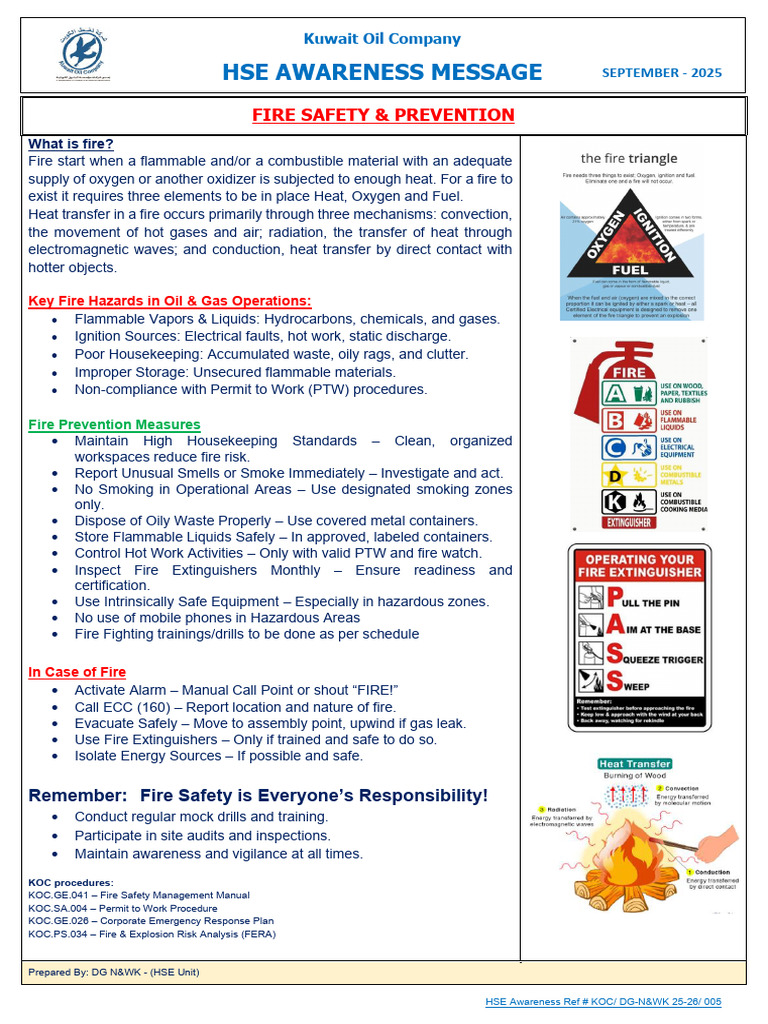 Fire Safety Guidelines for Oil & Gas | PDF | Fires | Fire Safety
