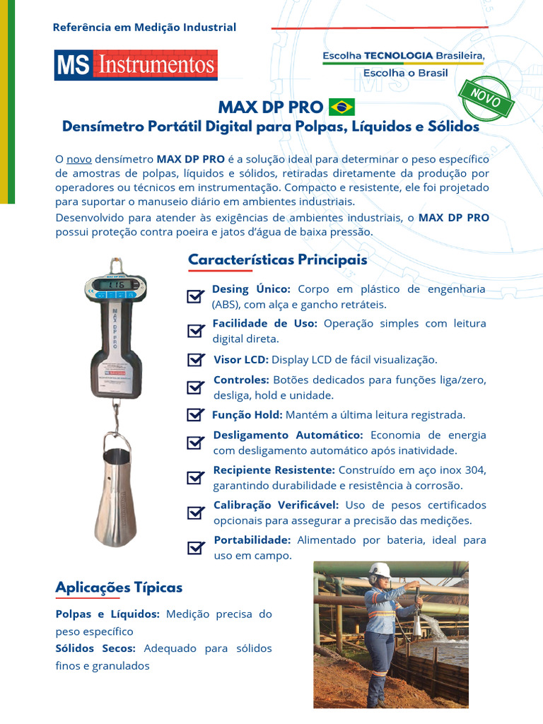 Densímetro Digital MAX DP PRO Portátil | PDF | Calibração