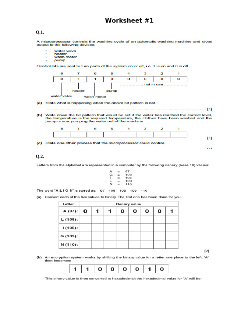 Worksheet#1 | PDF