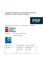 Landscape Indicators for Strategic Environmental Assessment - Issues to Consider